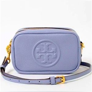 Tory Burch Perry Bombe Bag in Cloud Blue price firm